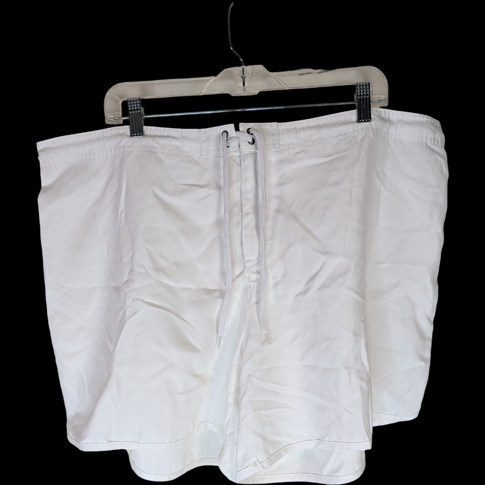 Catalina Swim Shorts Womens 2X Arctic White Drawstring Board Shorts CTL34920 AF